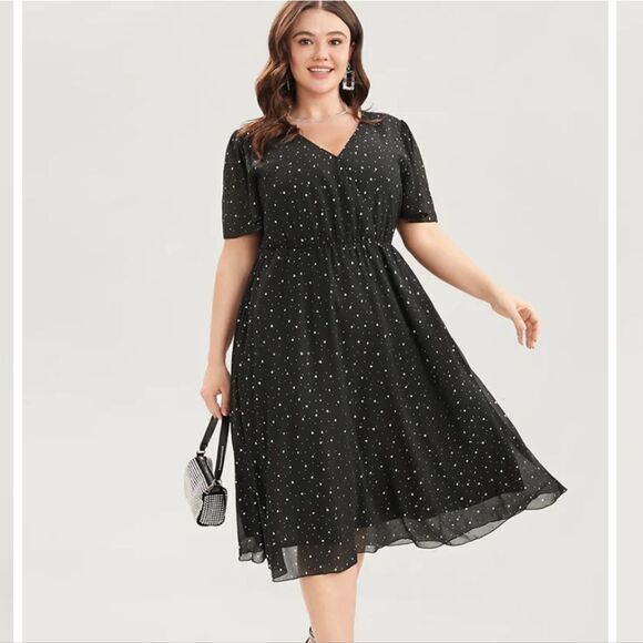 NWT BloomChic black sparkly dress 14/XL - Picture 1 of 13